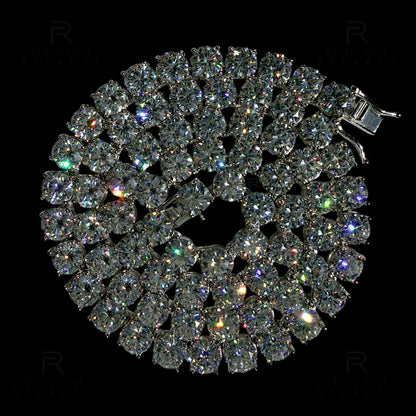 VVS1 Moissanite Tennis Necklace – 925 Sterling Silver