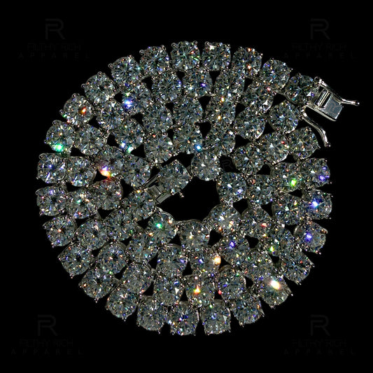 VVS1 Moissanite Tennis Necklace – 925 Sterling Silver