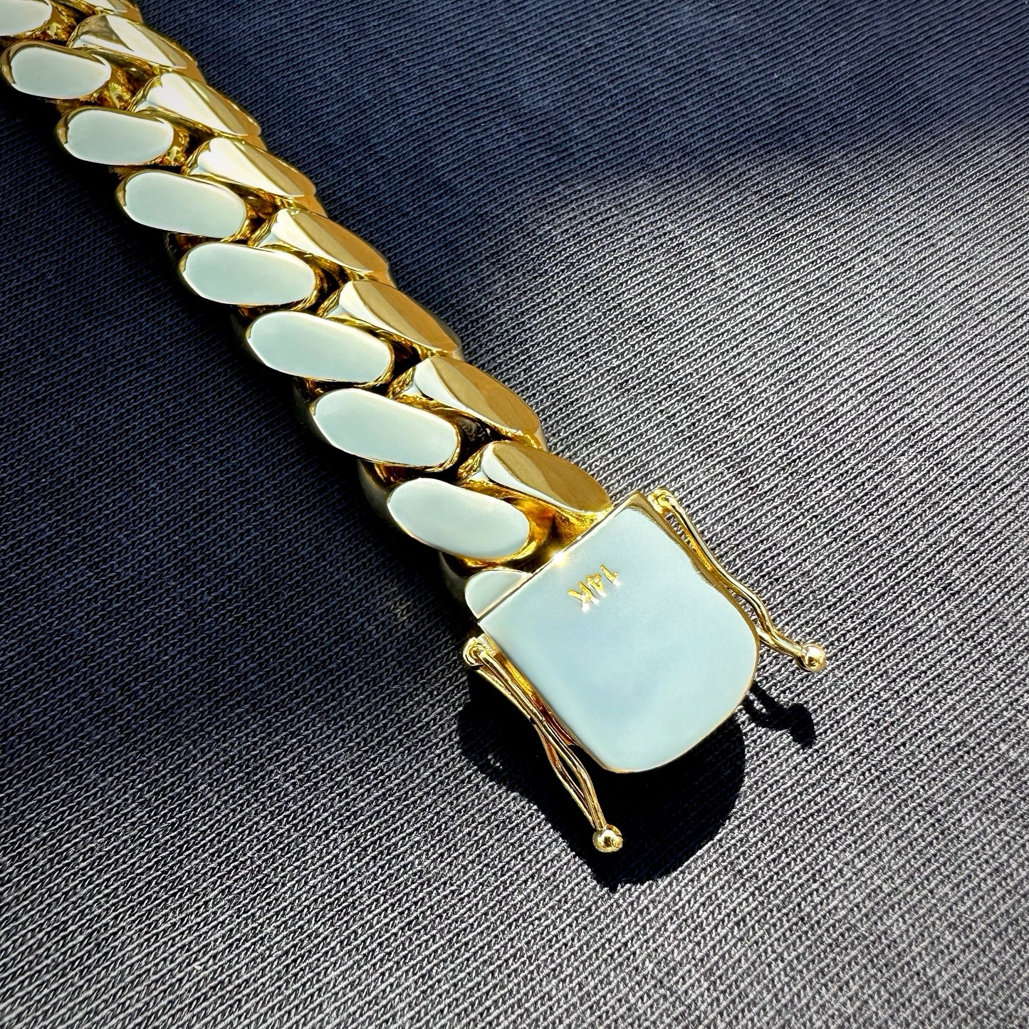 14k Gold Miami Cuban Link Bracelet – Heavyweight, Triple Plated