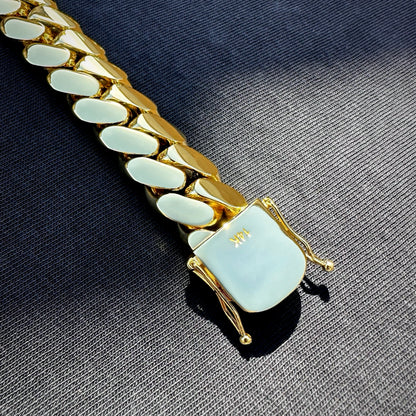 14k Gold Miami Cuban Link Bracelet – Heavyweight, Triple Plated
