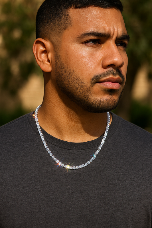 Moissanite Tennis Necklace – VVS1 Certified, 925 Sterling Silver