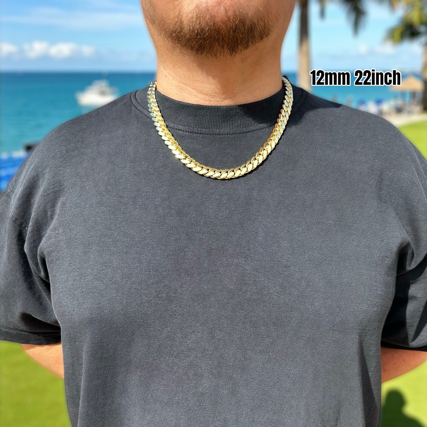 14k Gold Miami Cuban Link Chain – Heavyweight, Triple Plated