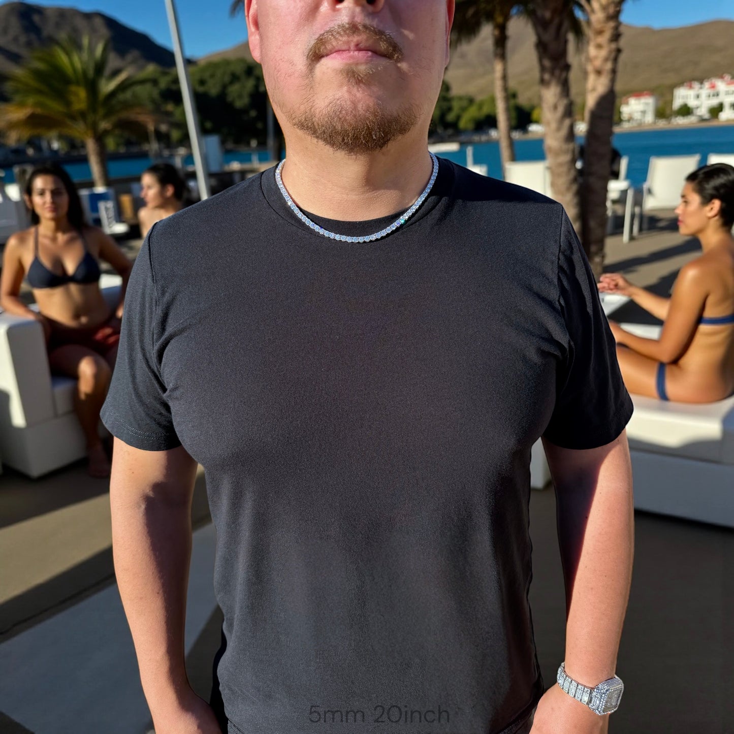 Moissanite Tennis Necklace – VVS1 Certified, 925 Sterling Silver