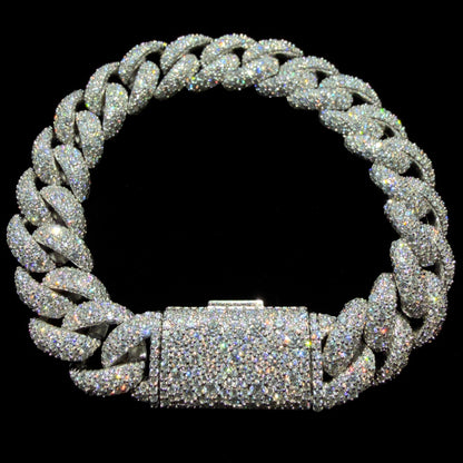 Galaxy Setting VVS1 Moissanite Cuban Bracelet