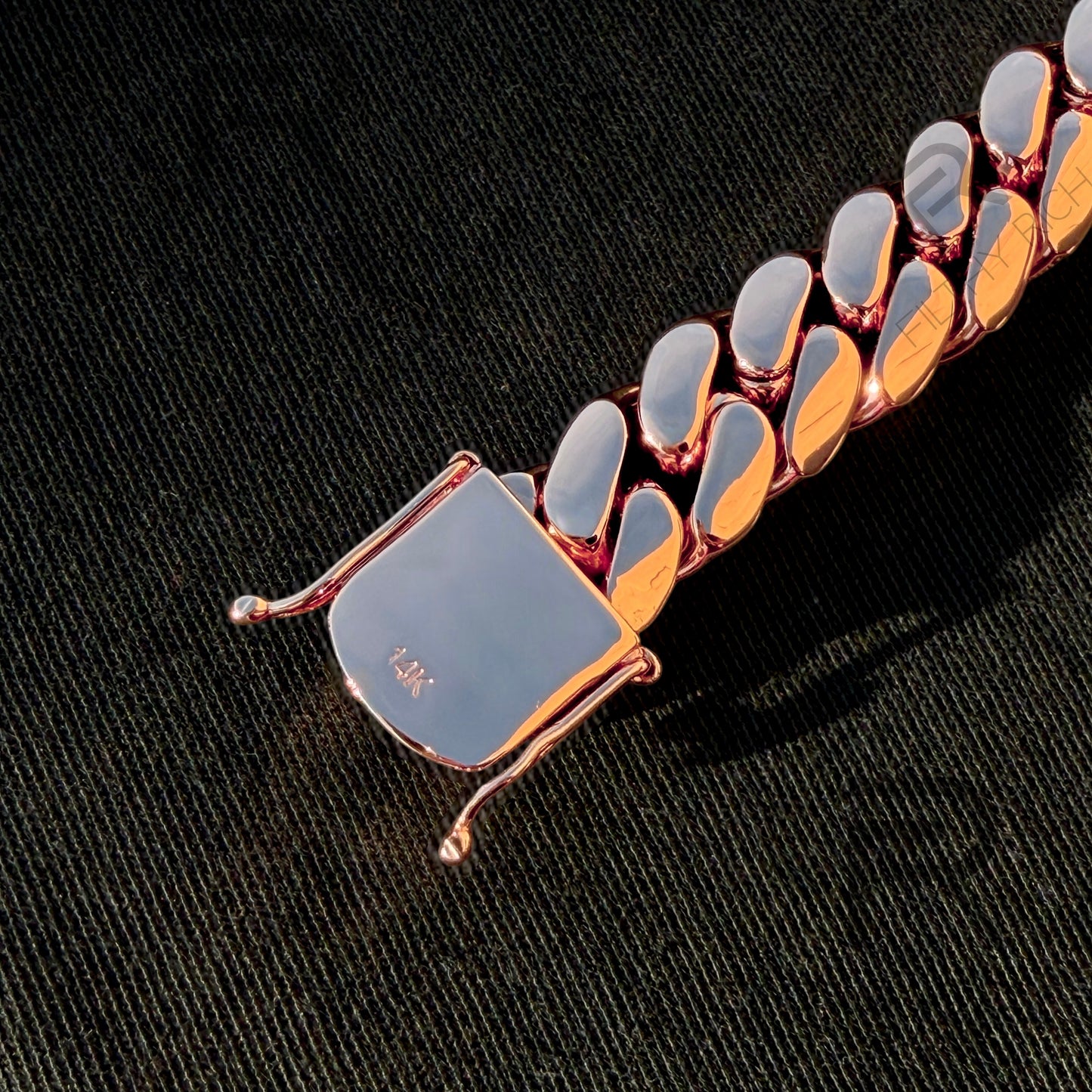 14k Rose Gold Miami Cuban Link Chain – Heavyweight, Triple Plated