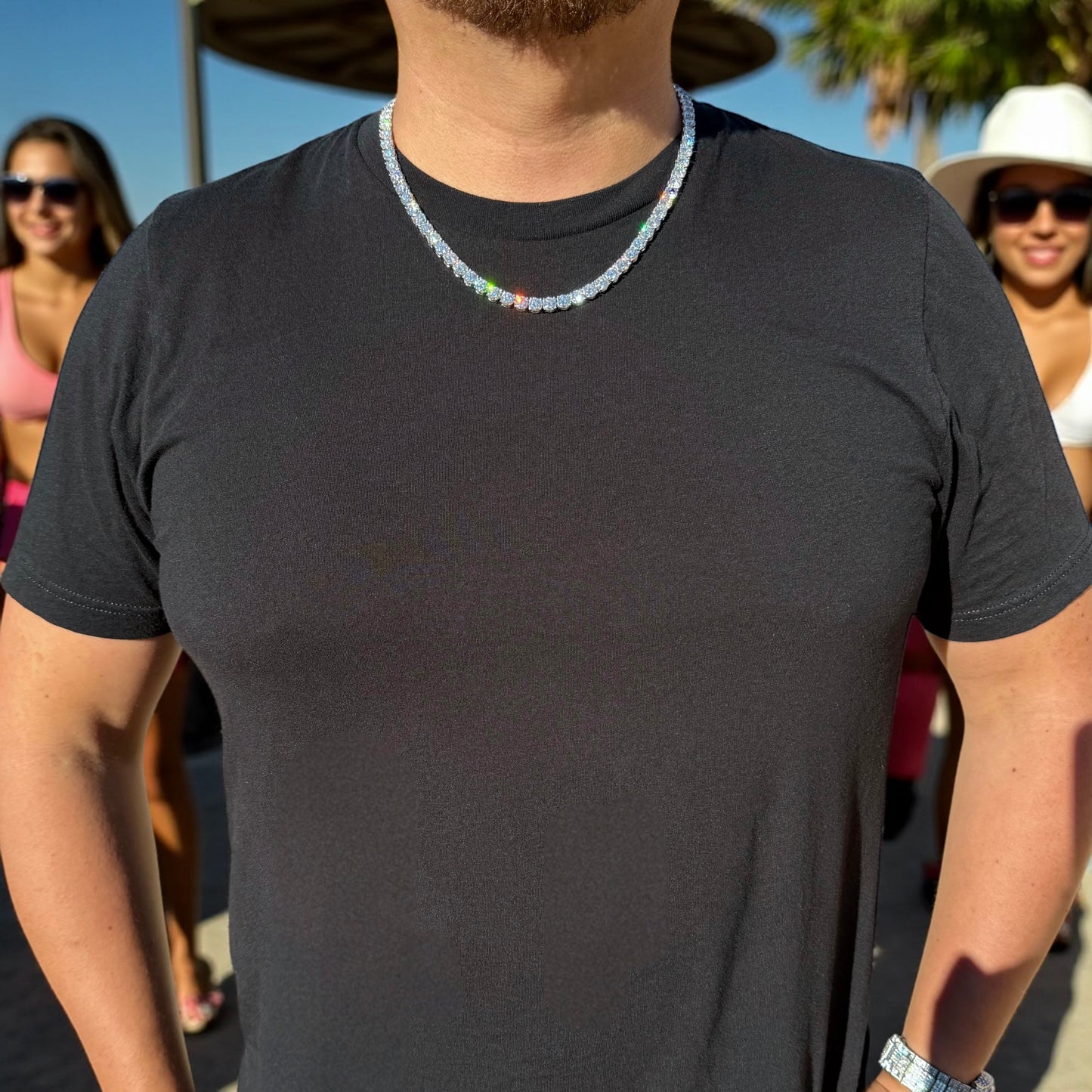 Moissanite Tennis Necklace – VVS1 Certified, 925 Sterling Silver