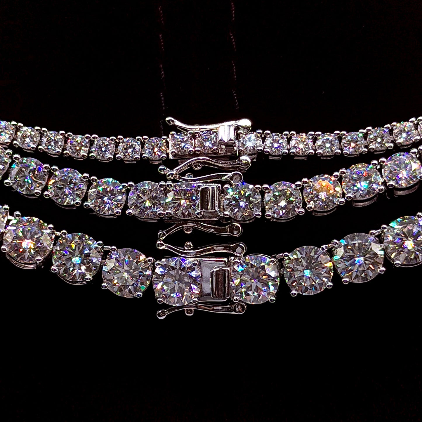 Moissanite Tennis Necklace – VVS1 Certified, 925 Sterling Silver