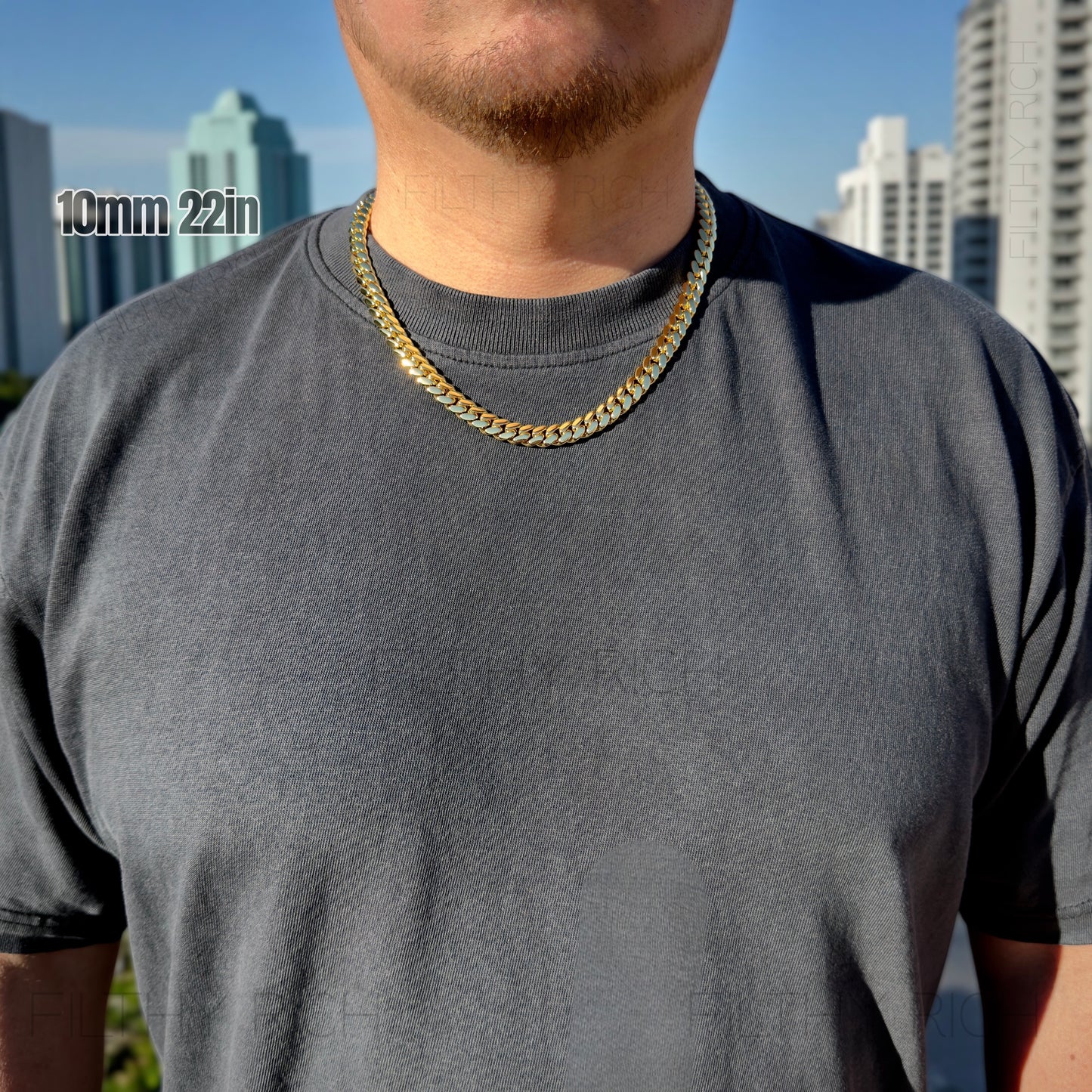 14k Gold Miami Cuban Link Chain – Heavyweight, Triple Plated