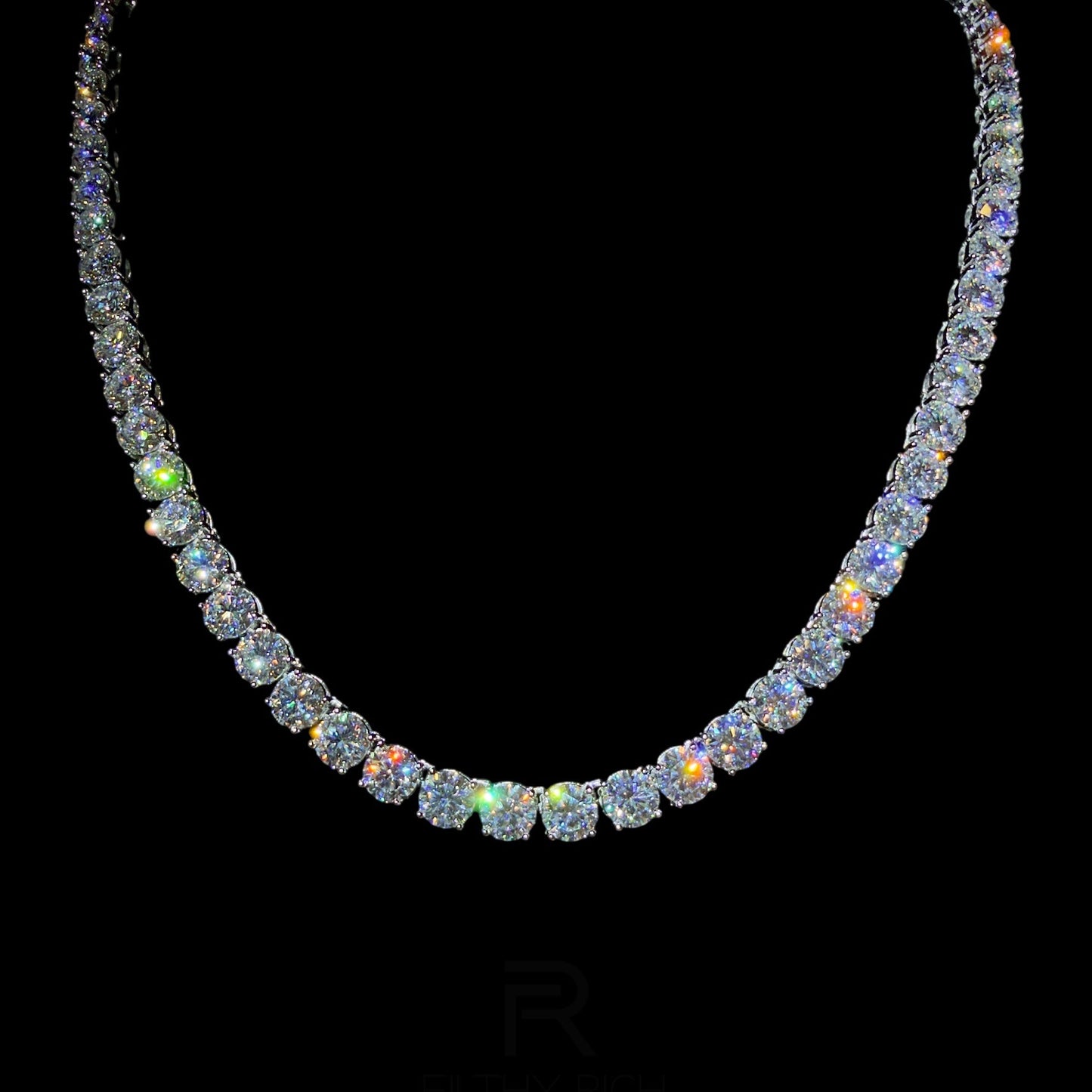 VVS1 Moissanite Tennis Necklace – 925 Sterling Silver