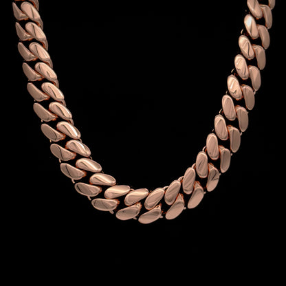 14k Rose Gold Miami Cuban Link Chain