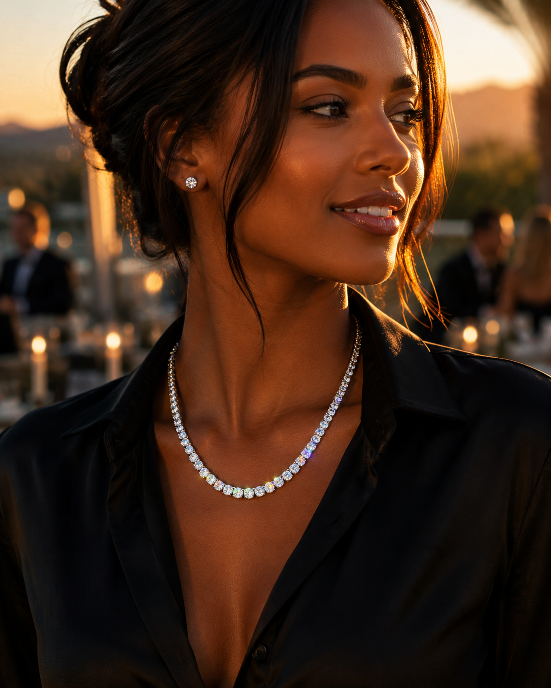 VVS1 Moissanite Tennis Necklace