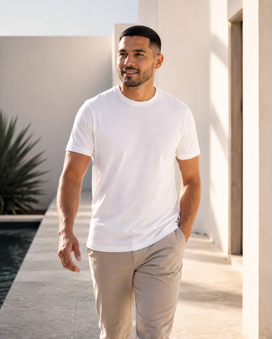 White Luxe Tee