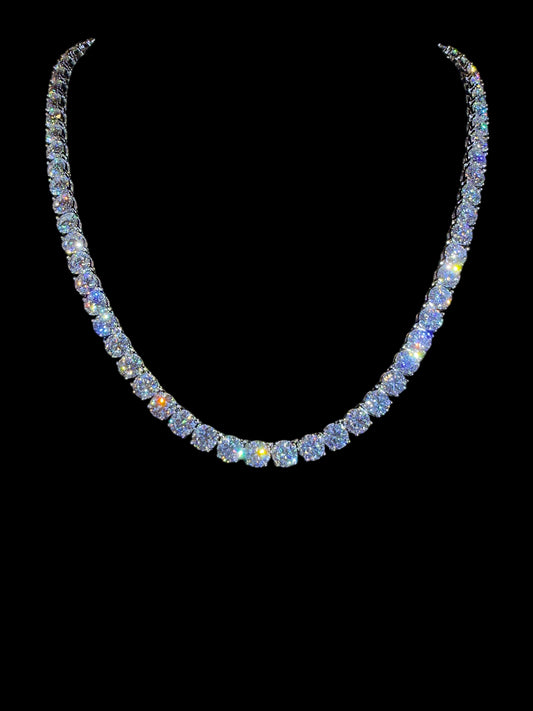 VVS Moissanite Tennis Necklace – 925 Sterling Silver
