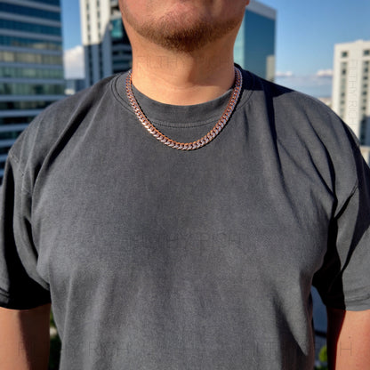 14k Rose Gold Miami Cuban Link Chain – Heavyweight, Triple Plated
