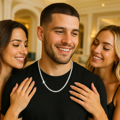 Moissanite Tennis Necklace – VVS1 Certified, 925 Sterling Silver
