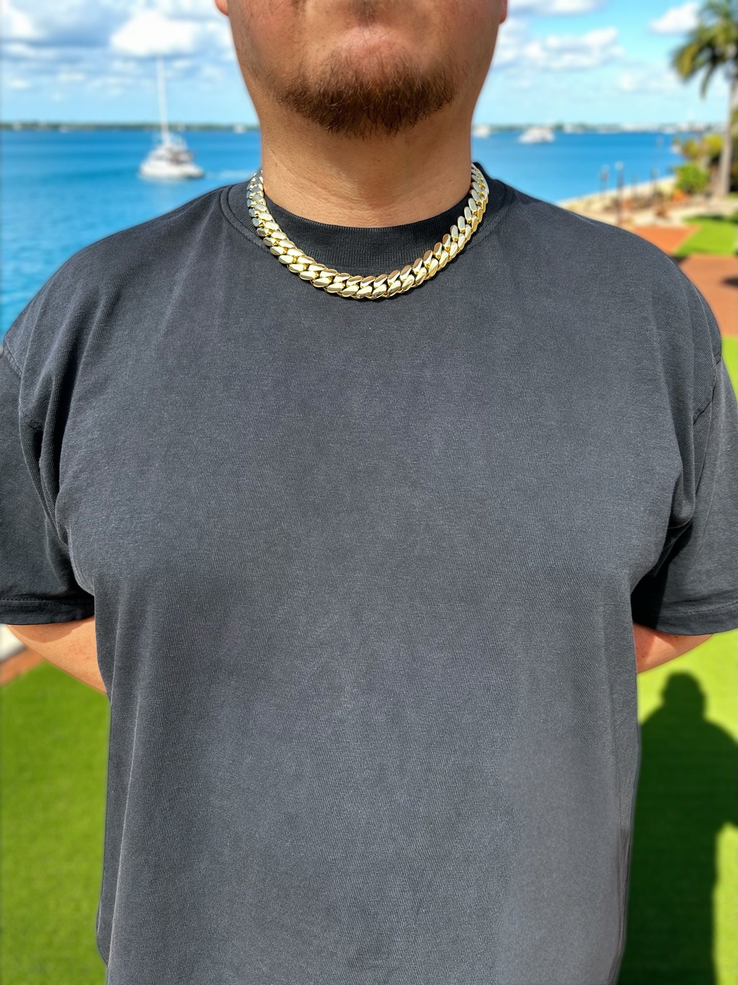 14k Triple Gold Plated Miami Cuban Link Chains