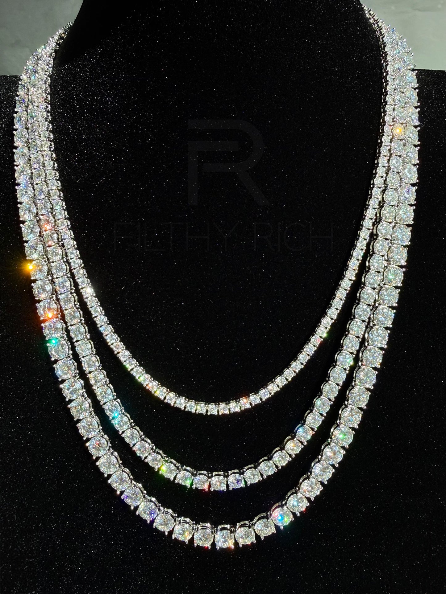 Moissanite Tennis Necklace – VVS1 Certified, 925 Sterling Silver