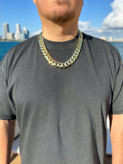 14k Triple Gold Plated Miami Cuban Link Chains
