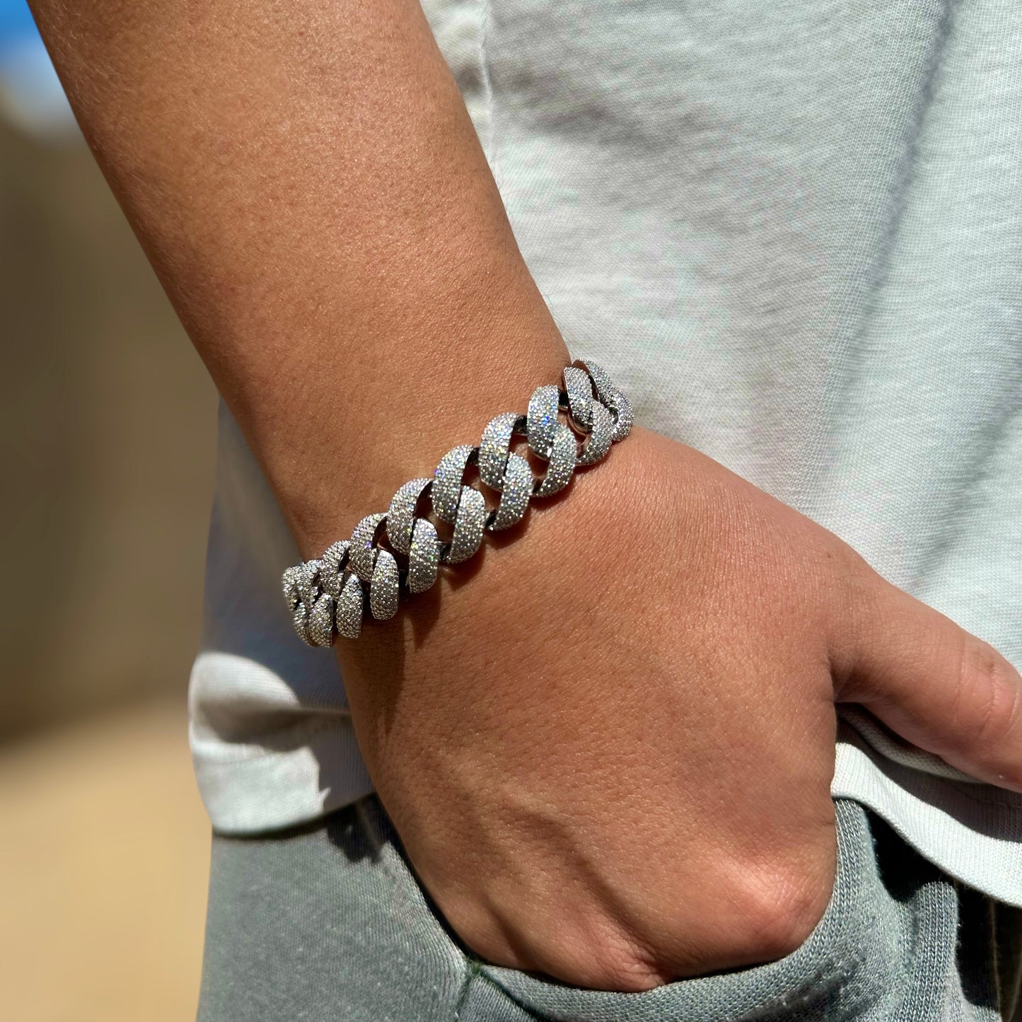 Moissanite Miami Cuban Link Bracelet