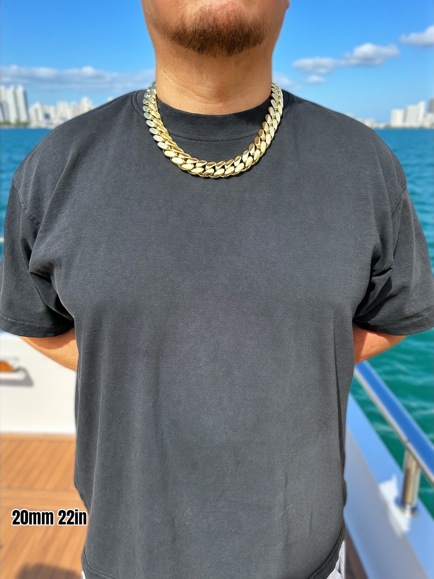14k Triple Gold Plated Miami Cuban Link Chains