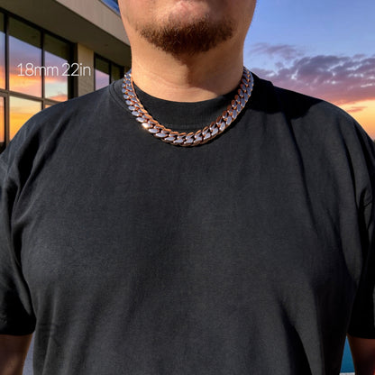 14k Rose Gold Miami Cuban Link Chain