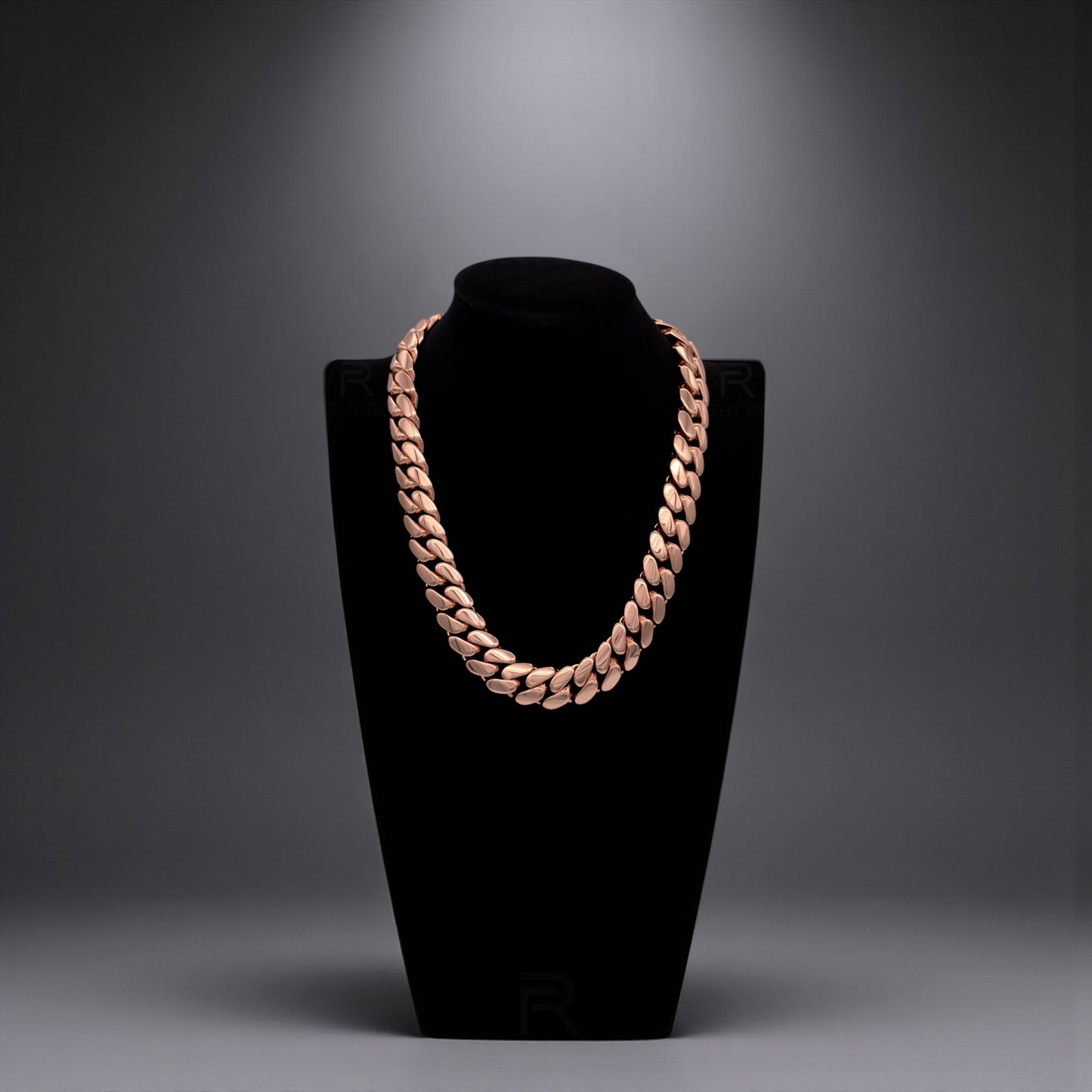 14k Rose Gold Miami Cuban Link Chain – Heavyweight, Triple Plated