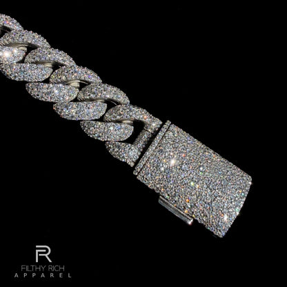 Galaxy Setting VVS1 Moissanite Cuban Bracelet