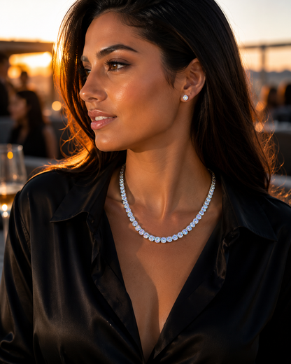 VVS1 Moissanite Tennis Necklace