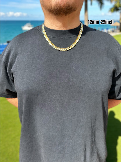 14k Triple Gold Plated Miami Cuban Link Chains