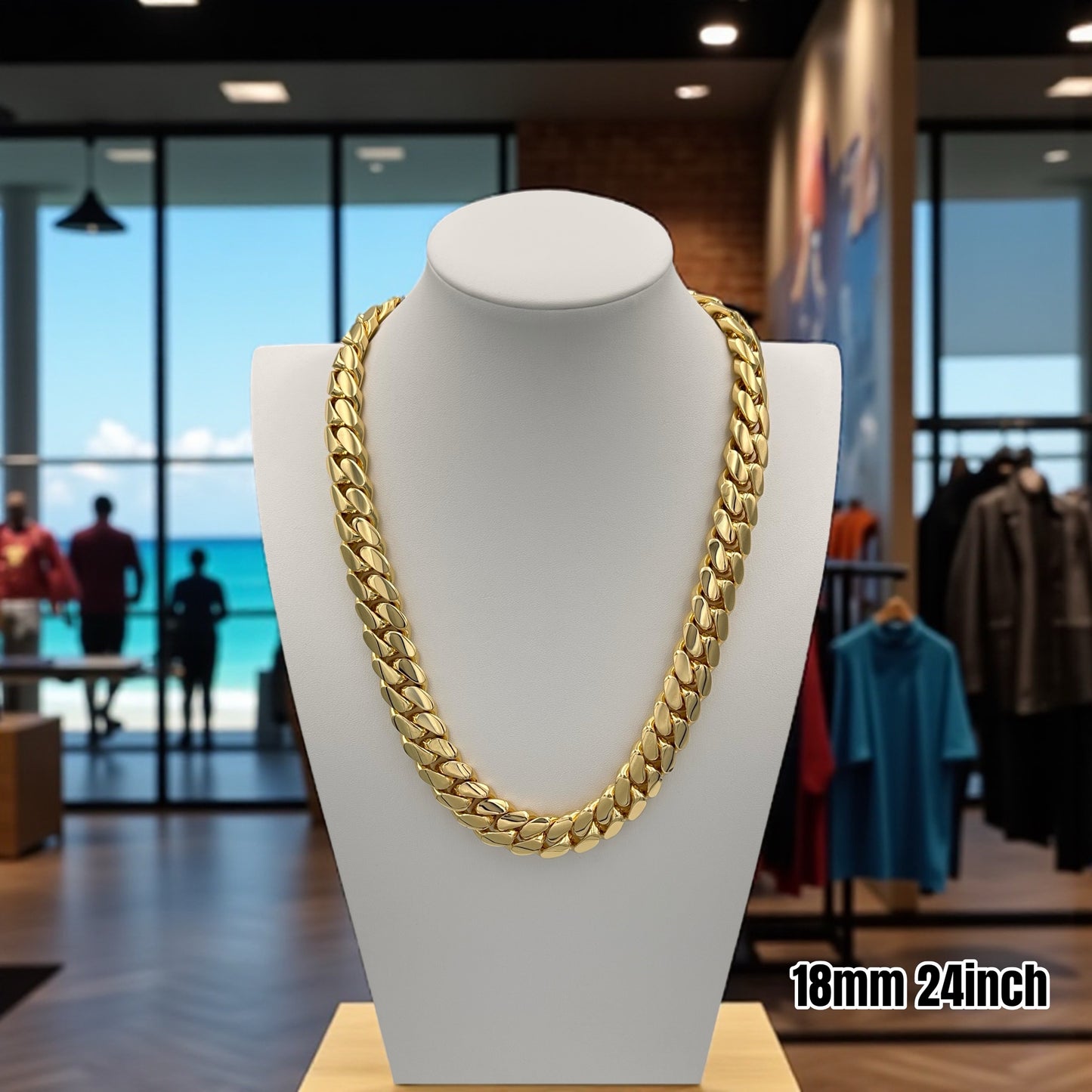 14k Triple Gold Plated Miami Cuban Link Chains