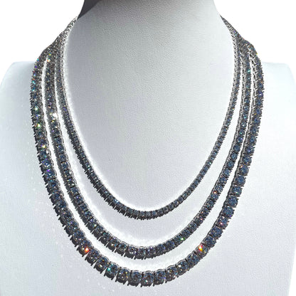 Moissanite Tennis Necklace – VVS1 Certified, 925 Sterling Silver