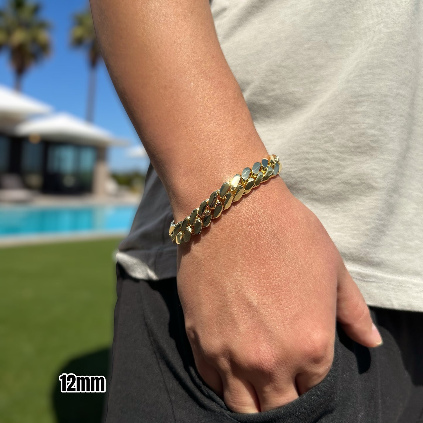 14k Triple Gold Plated Miami Cuban Link Bracelets