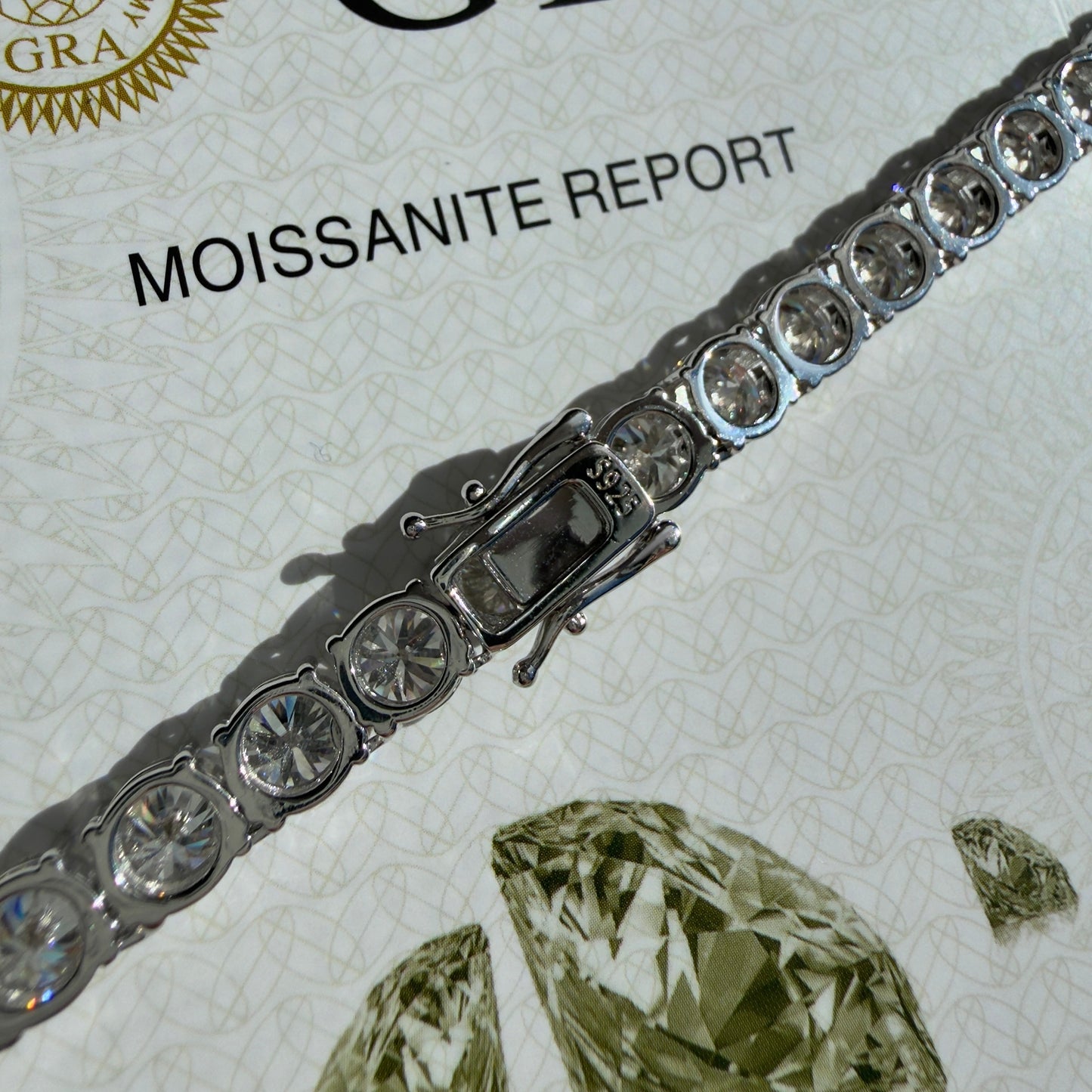 VVS Moissanite Tennis Necklace – 925 Sterling Silver