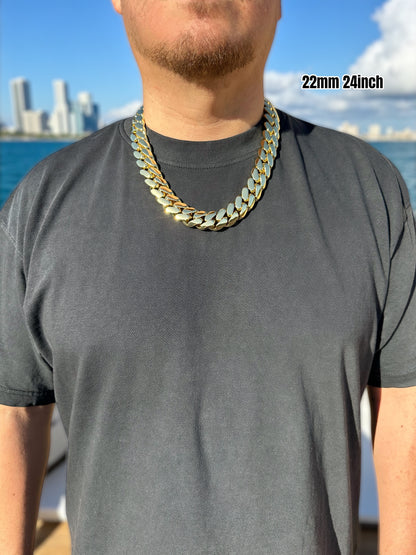 14k Triple Gold Plated Miami Cuban Link Chains