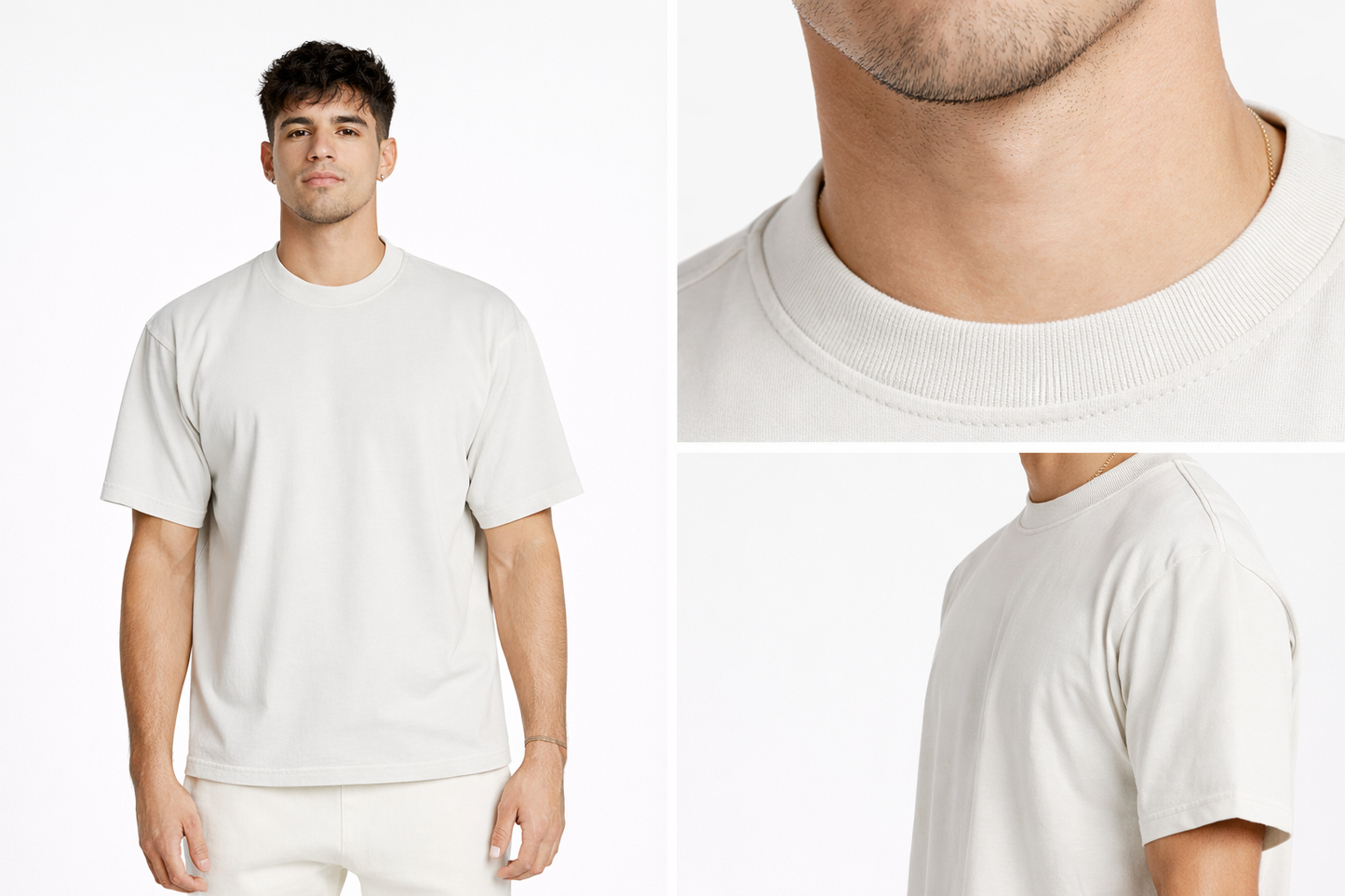 Premium 7.6oz Pigment-Dyed Heavyweight Tee – Combed Cotton, Oversized Fit