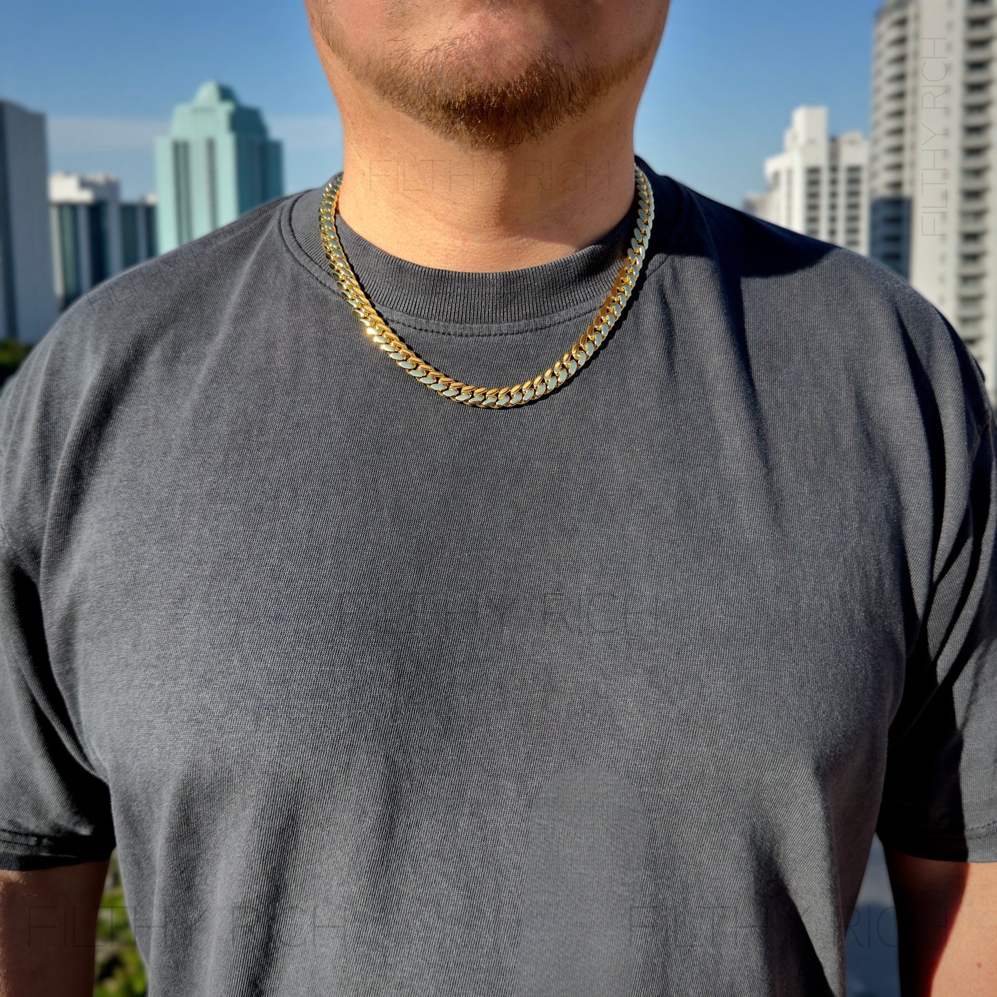 14k Gold Miami Cuban Link Chain – Heavyweight, Triple Plated