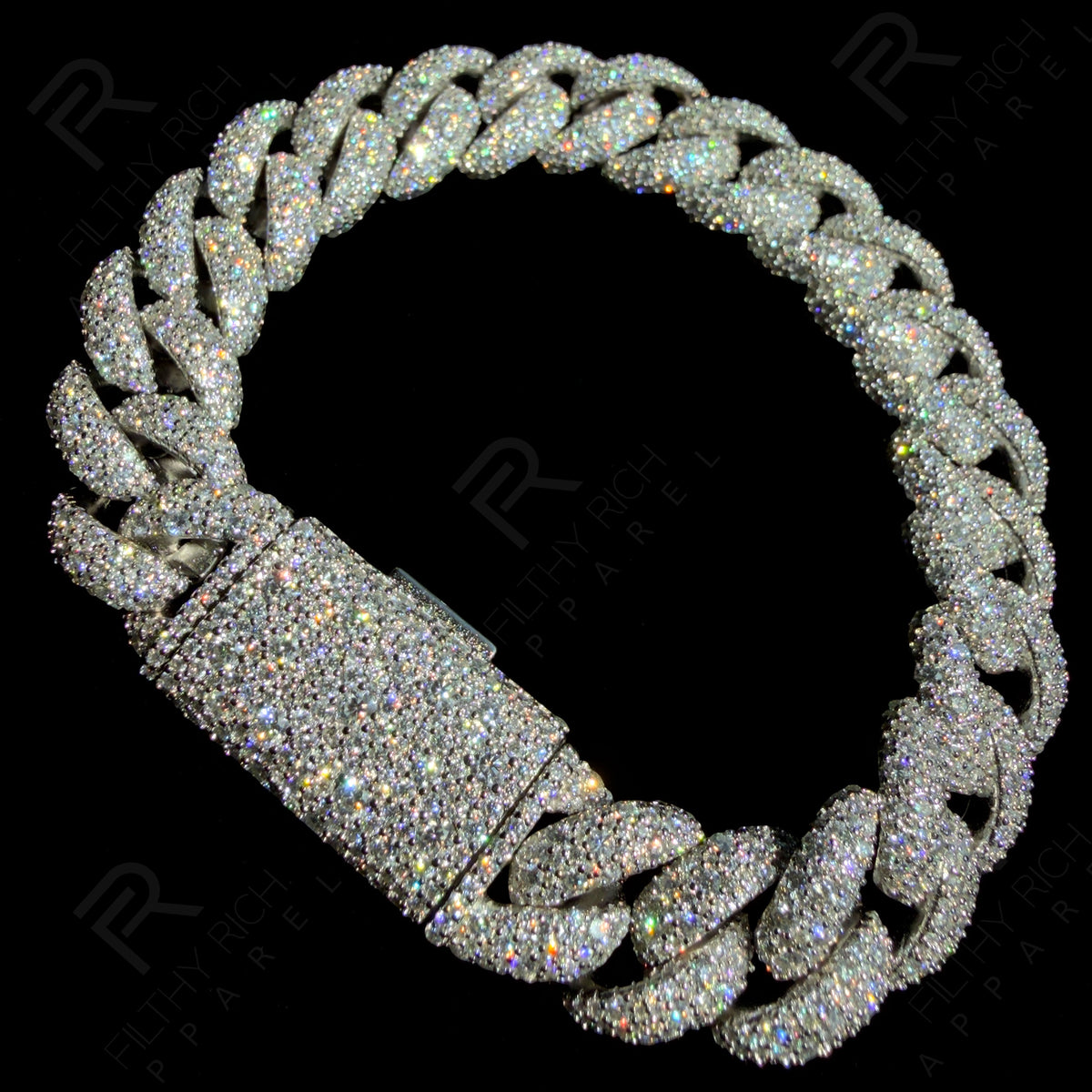 Galaxy Setting VVS1 Moissanite Cuban Bracelet