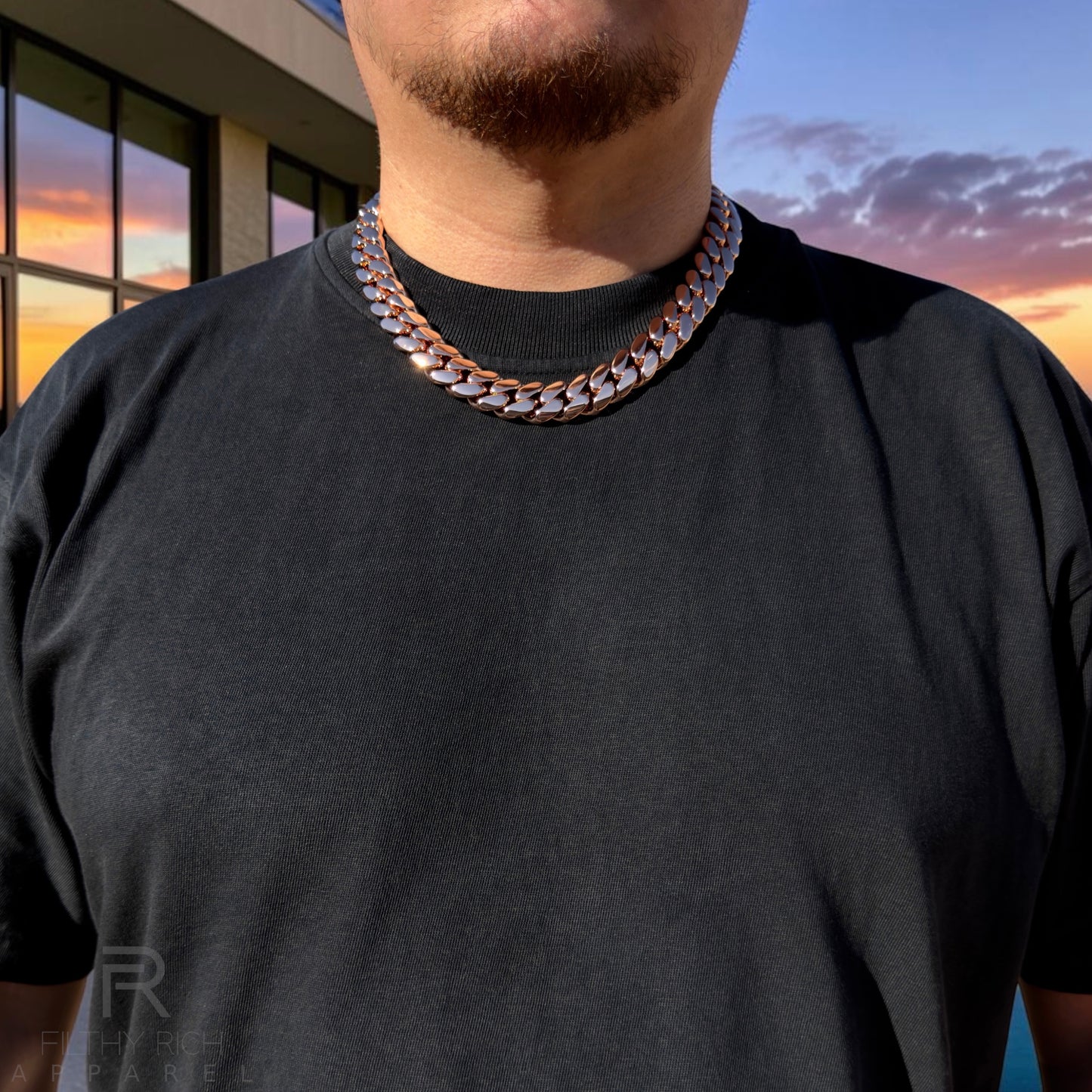 14k Rose Gold Miami Cuban Link Chain