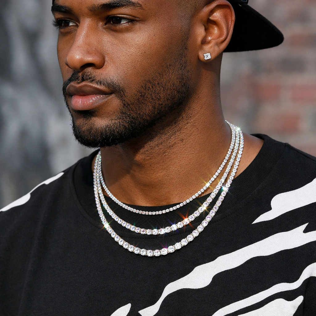 VVS Moissanite Tennis Necklace – 925 Sterling Silver