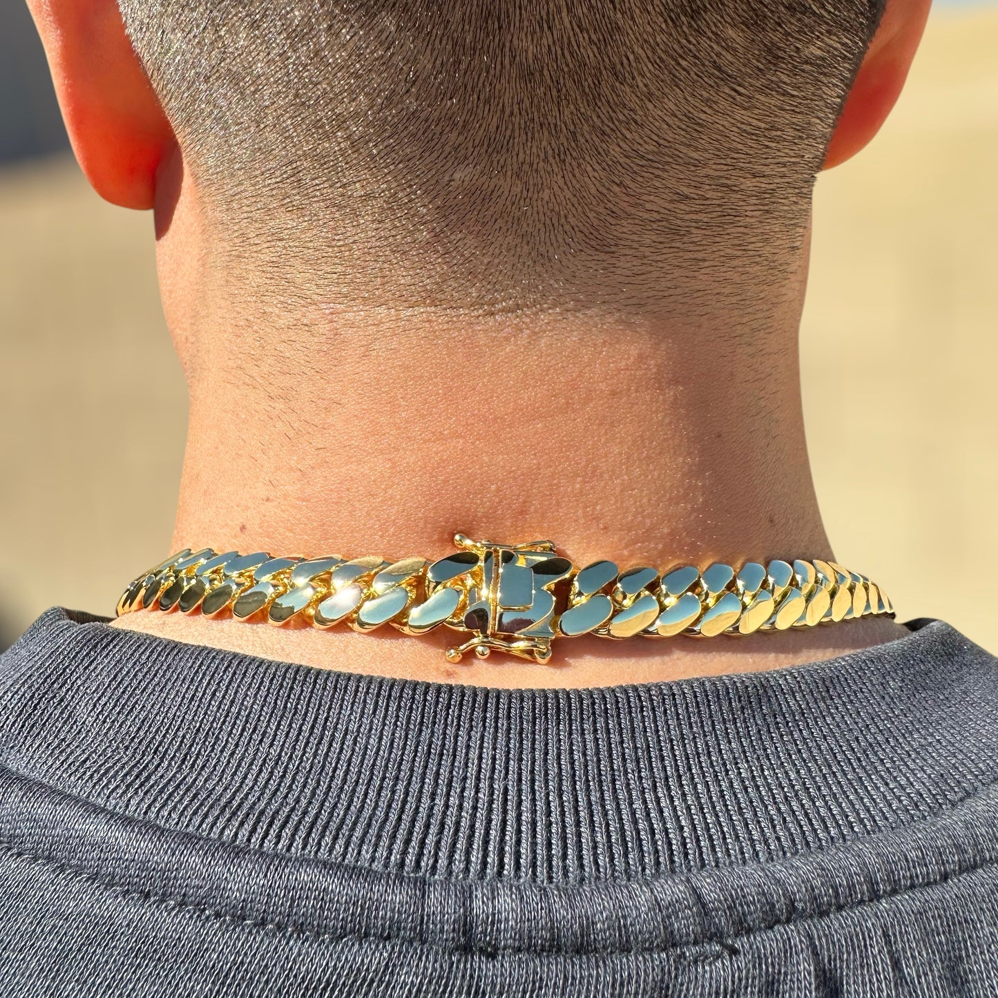 14k Gold Miami Cuban Link Chain – Heavyweight, Triple Plated