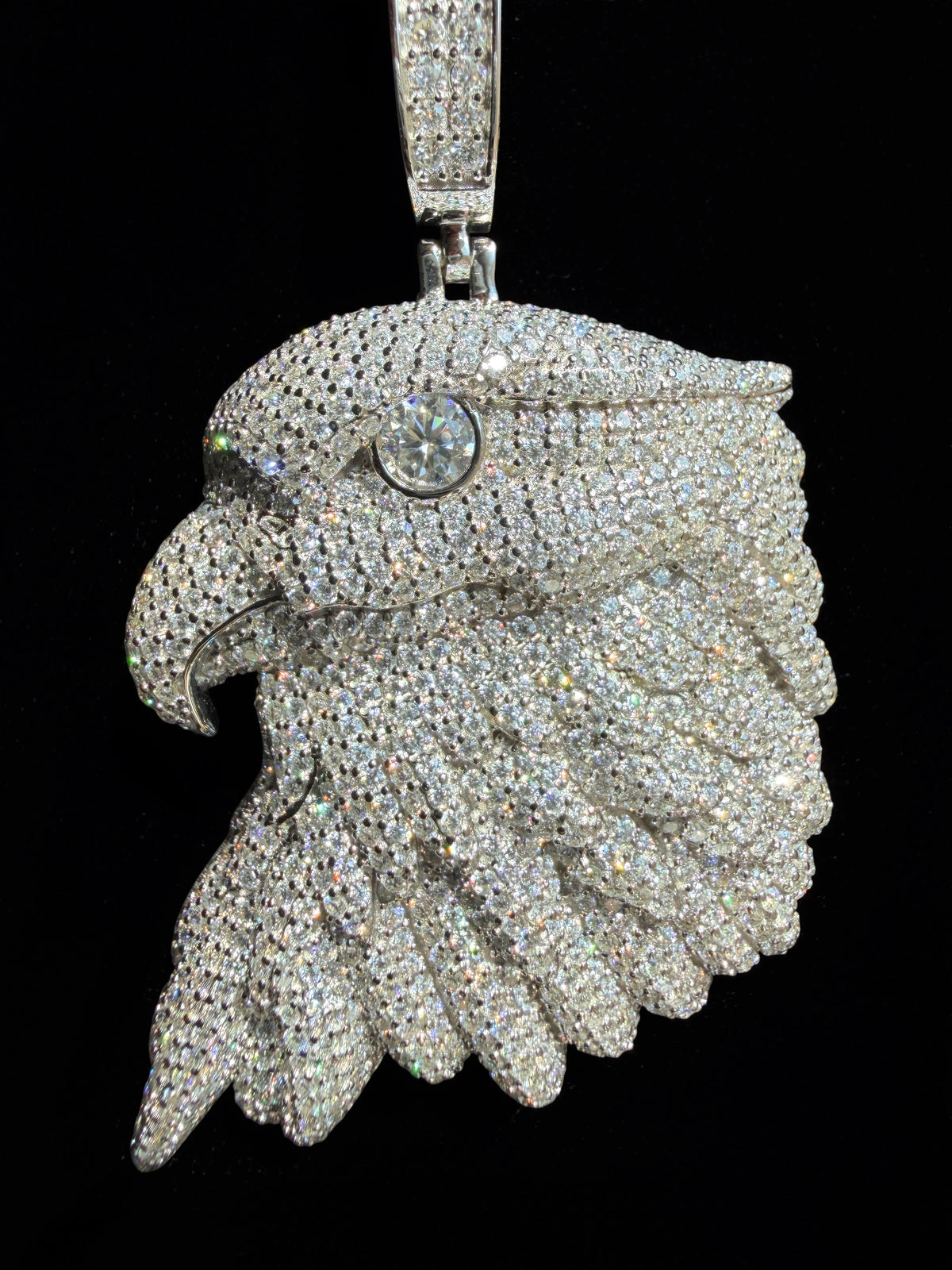 VVS1 Moissanite Eagle Pendant