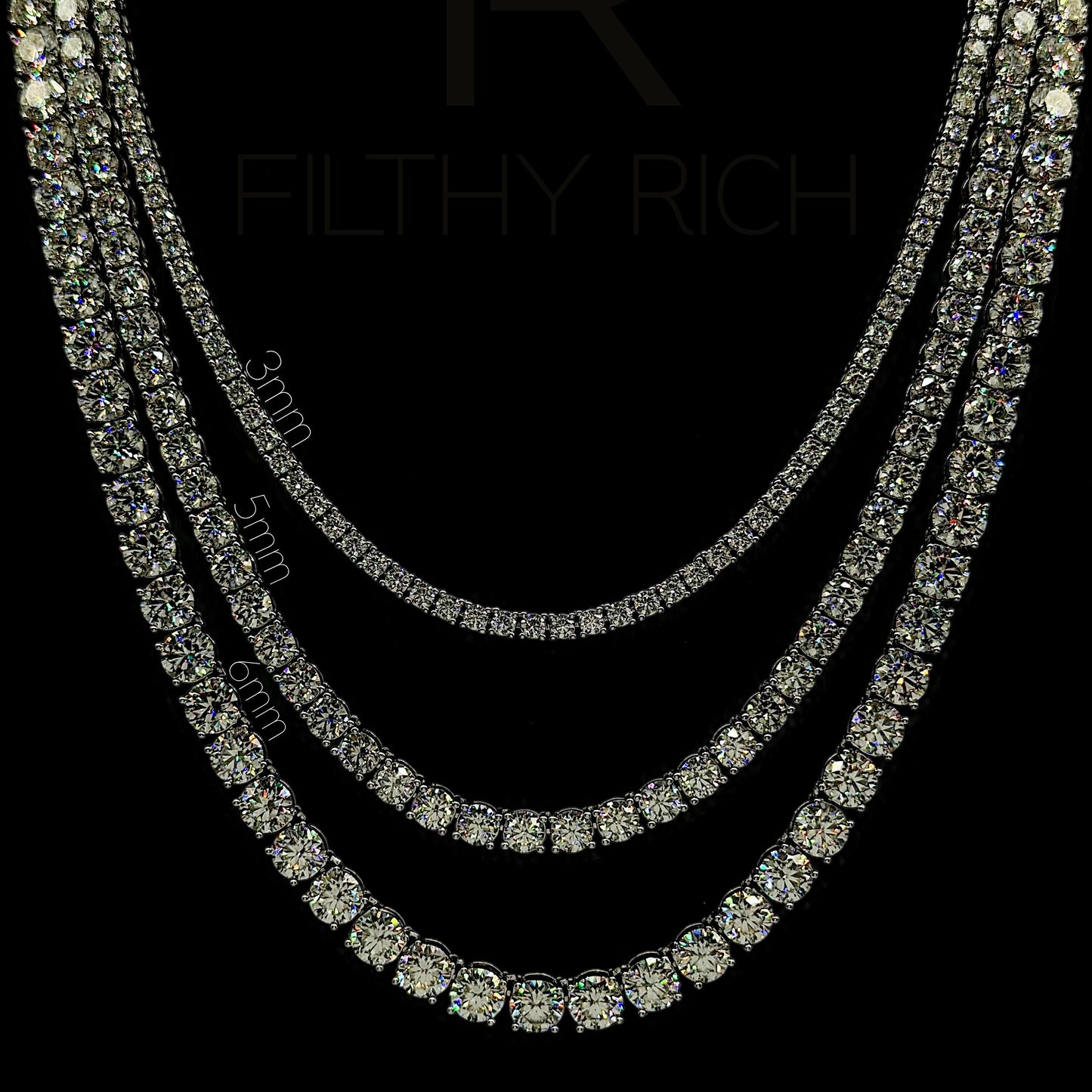 VVS1 Moissanite Tennis Necklace – 925 Sterling Silver