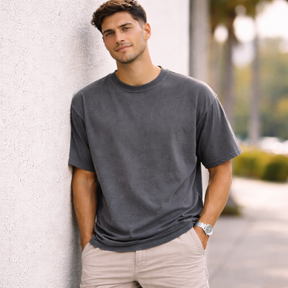 Ultra Premium 7.6oz Heavyweight Tee – Pigment Dyed, Oversized Fit