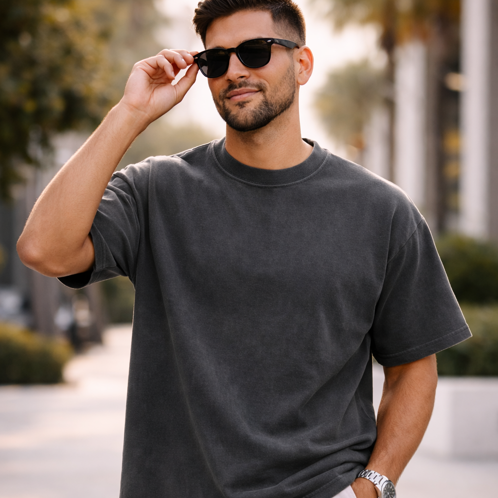 Ultra Premium 7.6oz Heavyweight Tee – Pigment Dyed, Oversized Fit