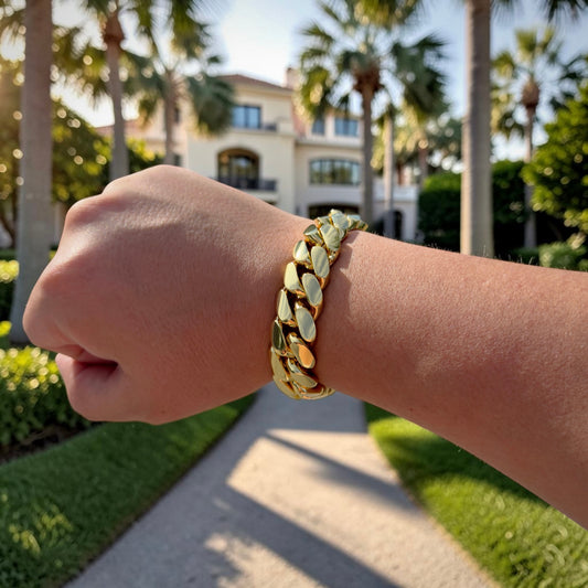 14k Gold Miami Cuban Link Bracelet – Heavyweight, Triple Plated