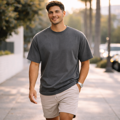Ultra Premium 7.6oz Heavyweight Tee – Pigment Dyed, Oversized Fit