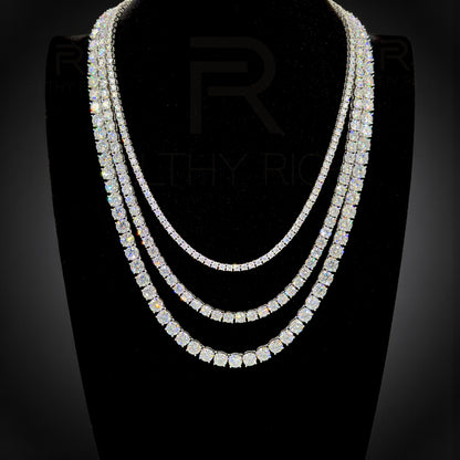 Moissanite Tennis Necklace – VVS1 Certified, 925 Sterling Silver