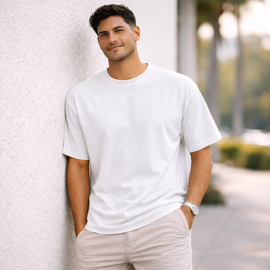 Ultra Premium 7.6oz Heavyweight Tee – Pigment Dyed, Oversized Fit