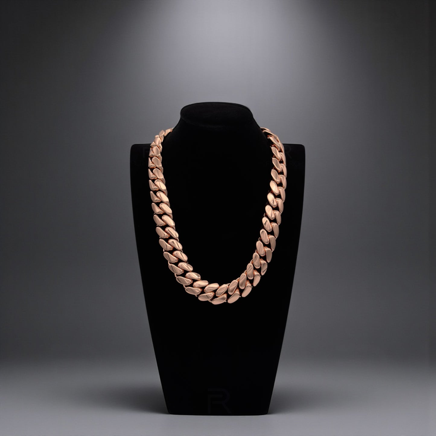 14k Rose Gold 3X Triple Plated Miami Cuban Link Chain