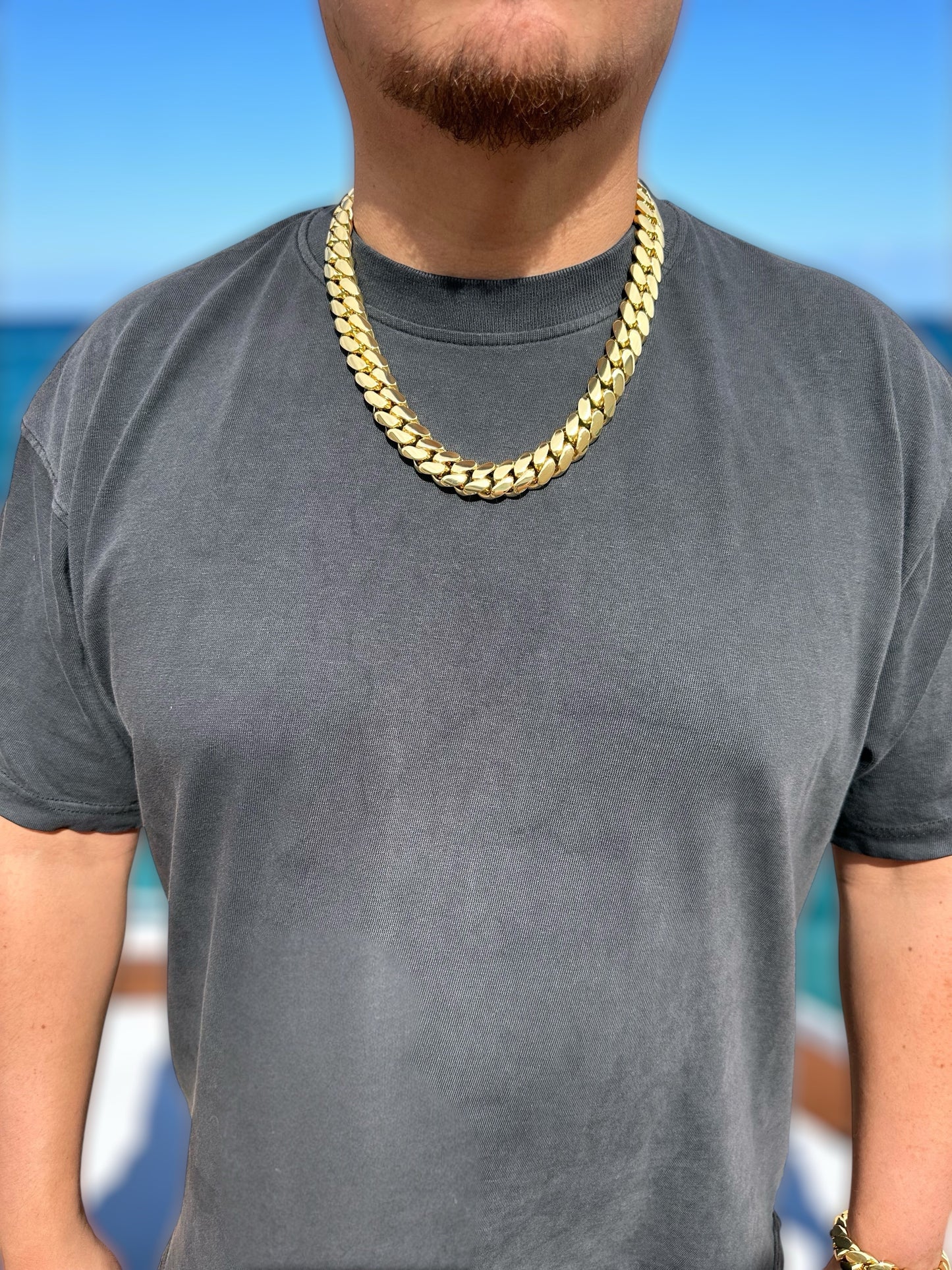 14k Triple Gold Plated Miami Cuban Link Chains